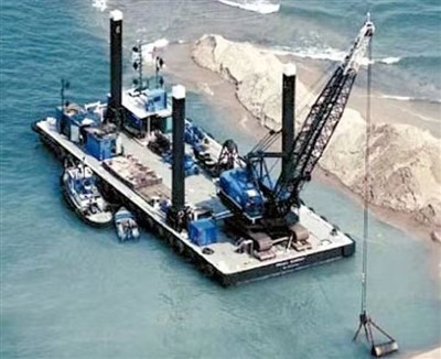 Sadamakraana platvorm peale- ja mahalaadimistöödeks